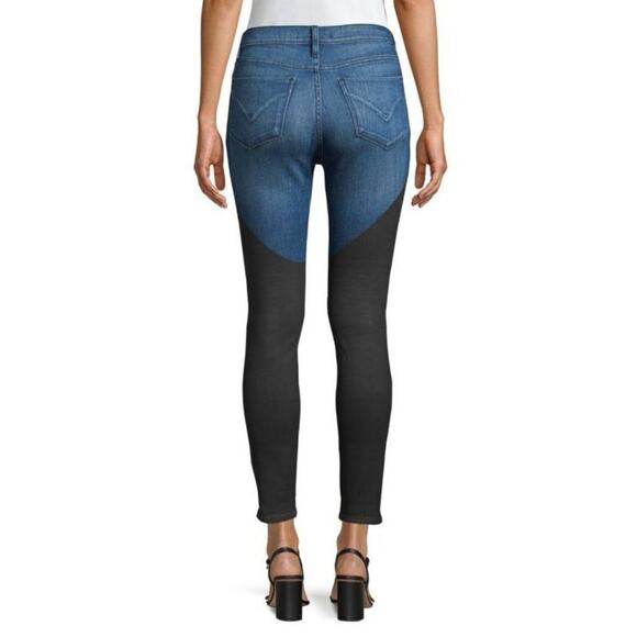 Hudson Jeans denim Super Skinny Ankle Jeans black leather like coating size 29 - Picture 2 of 11